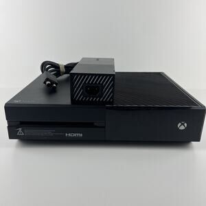 Xbox One 500GB 1540 Black Console with Half Power Supply, READ